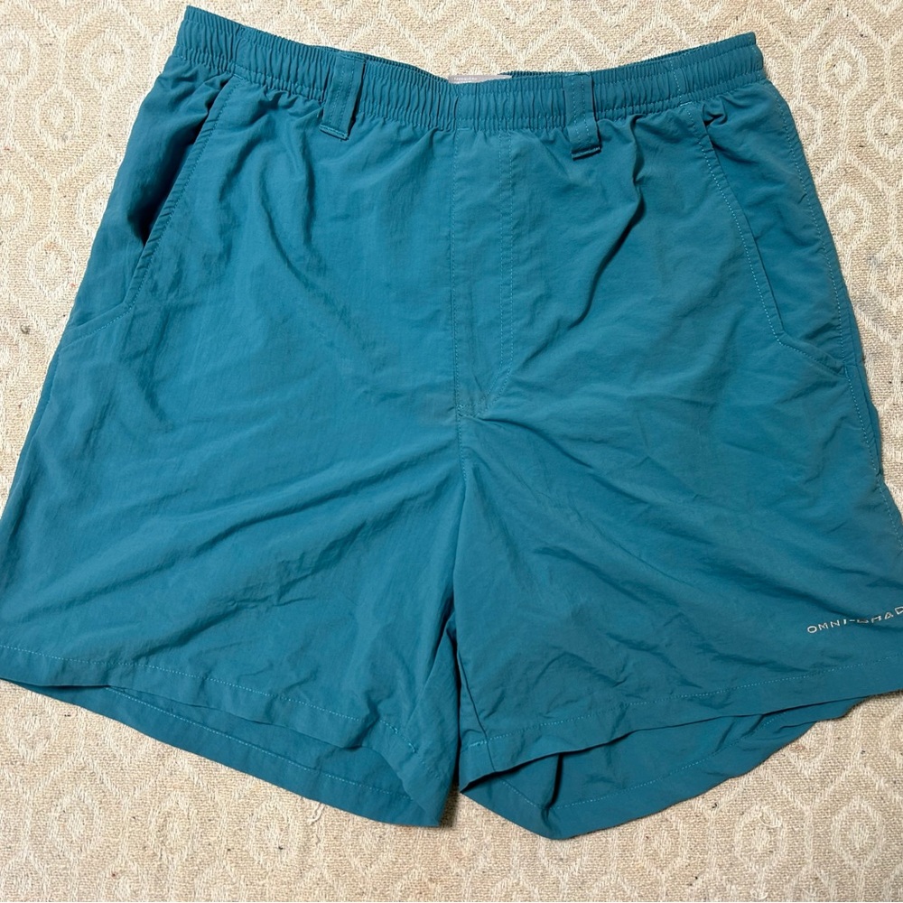Columbia Teal Drawstring Shorts
